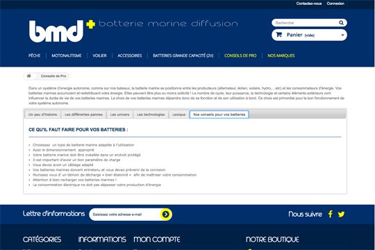 Site Batterie Marine Diffusion