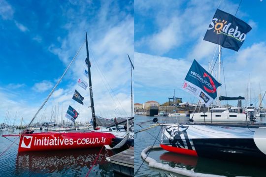 Logo SODEBO sur les bateaux de Sam Davis et Jérémie Beyou – ©ajitecrew