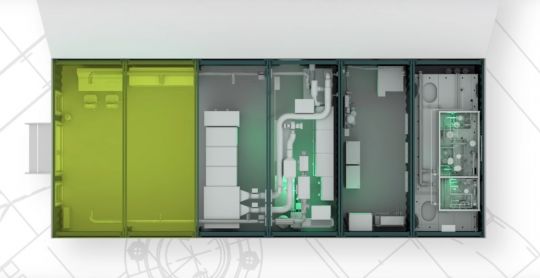 Plan de l'installation pilote Paxcell