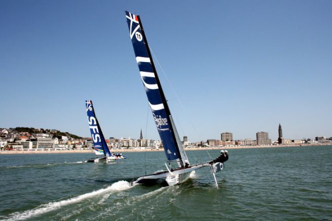 Regatta vor dem Hafen von Le Havre