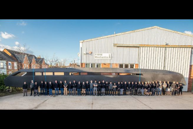 Rumpf des ersten Gunboat 80