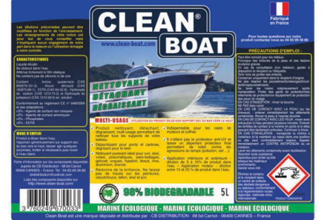 Neues Clean Boat-Etikett
