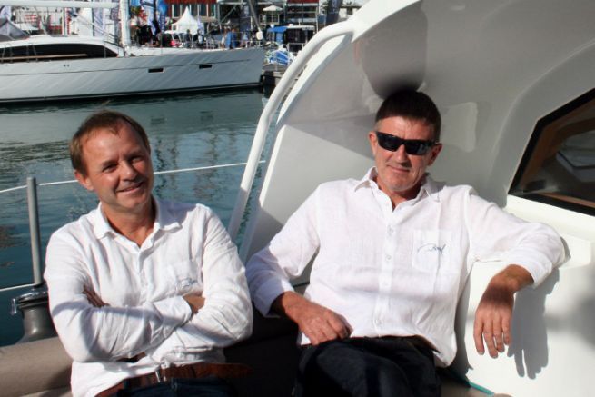 Jean-Franois Eeman und Jean-Franois Delvoye (von links nach rechts), das Duo an der Spitze der Boral-Segelboote