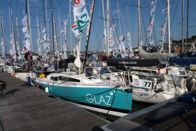 Le Glaz, ein Segelboot JPK 10.80, gesponsert vom Crdit Agricole du Finistre, whrend der Tour du Finistre 2019