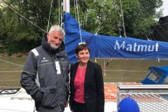 Annick Girardin, die neue Ministerin fr das Meer, mit Jean-Luc Van den Heede