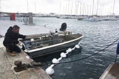 Tests des Anti-Verschmutzungs-Booms von Coiffeurs Justes in Cavalaire sur Mer im Februar 2020