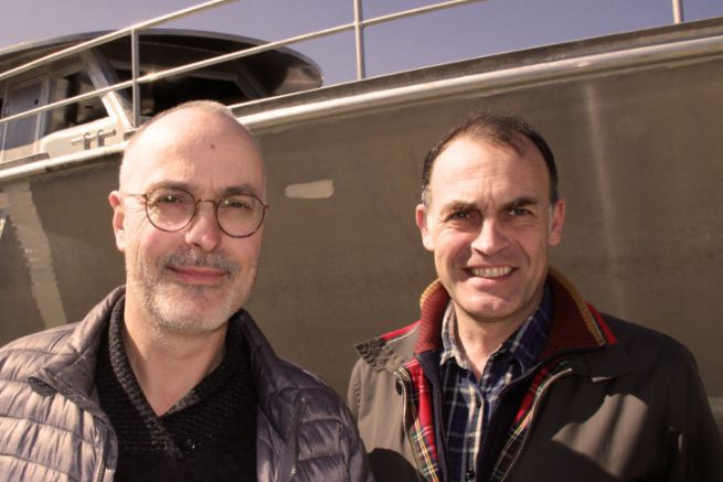 Patrice Passinge und Philippe Brabetz, die ehemaligen und neuen Fhrer der Mta (von links nach rechts)